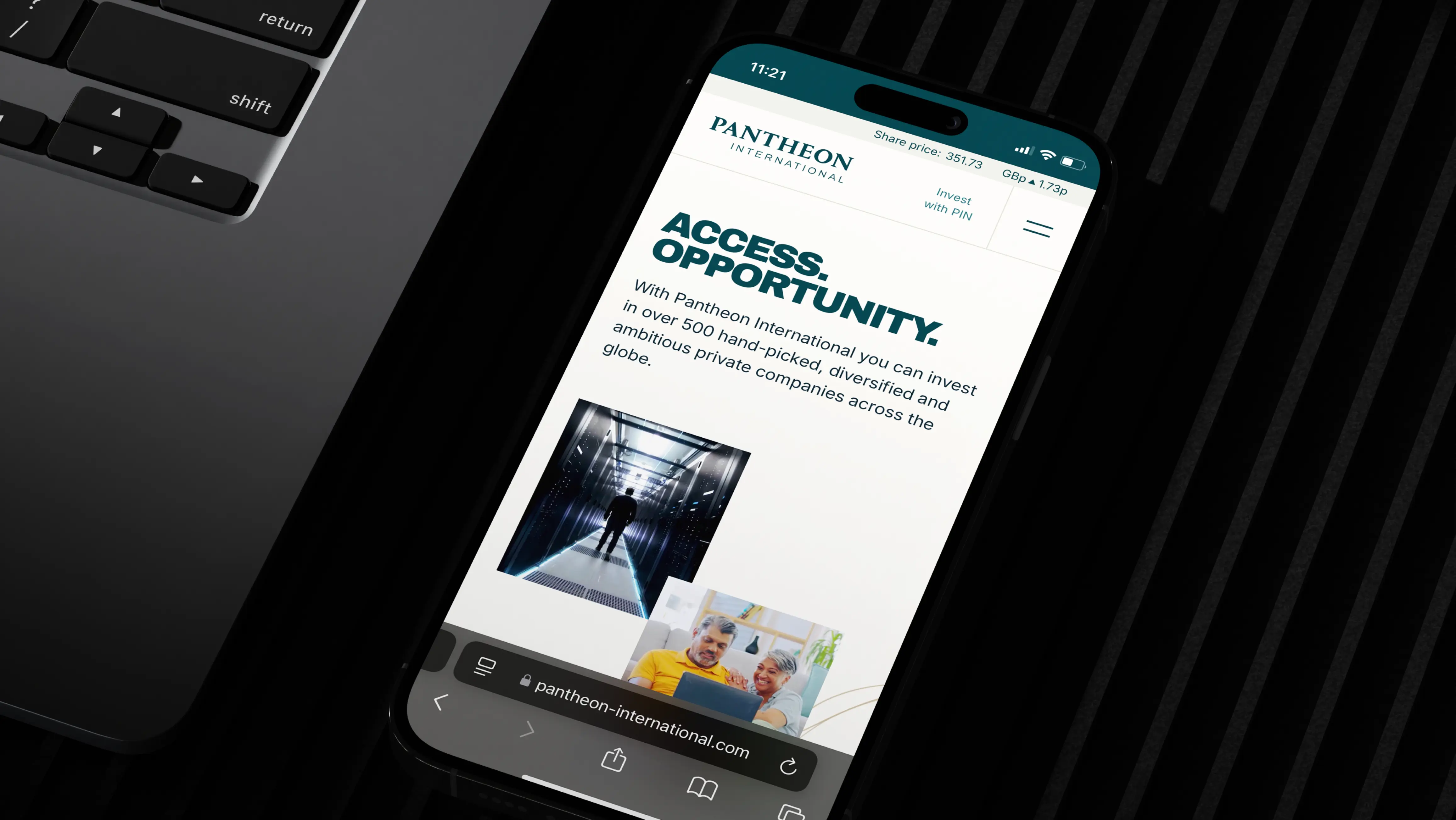 Pantheon International mobile and responsive design